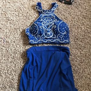 2 PIECE PROM DRESS WORN ONCE